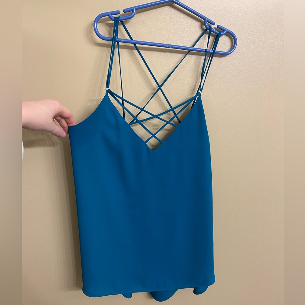Teal blue Express tank top